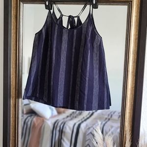 A New Day Self Tie Linen Tank